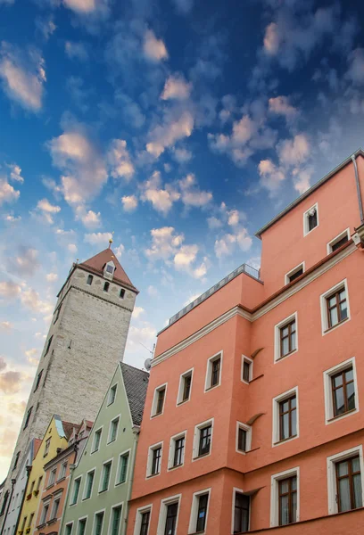 Skyline medievale di Ratisbona — Foto Stock