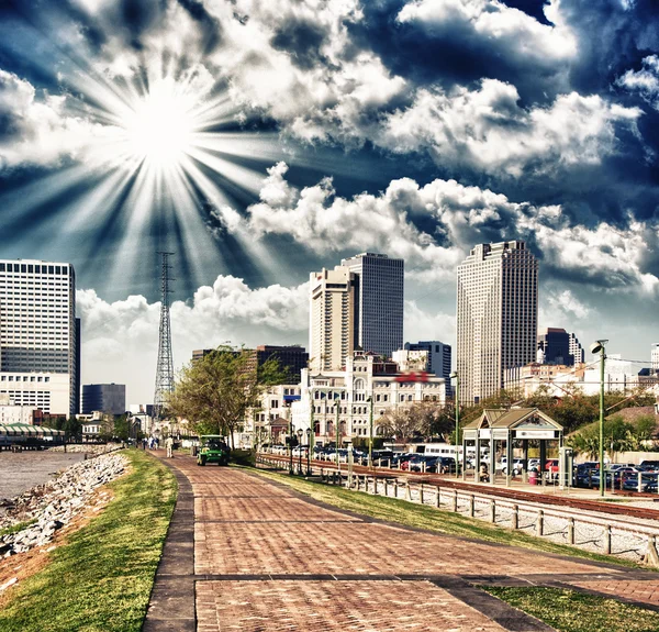 Neue Orleans bei Sonnenuntergang. — Stockfoto