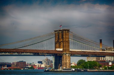 New york şehri. brooklyn Köprüsü