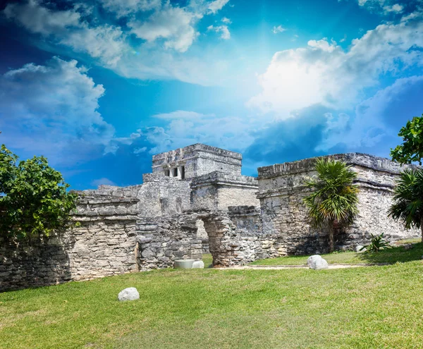 Starożytne ruiny Tulum — Zdjęcie stockowe