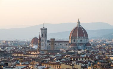 Floransa 'daki Piazza del Duomo' nun hava manzarası