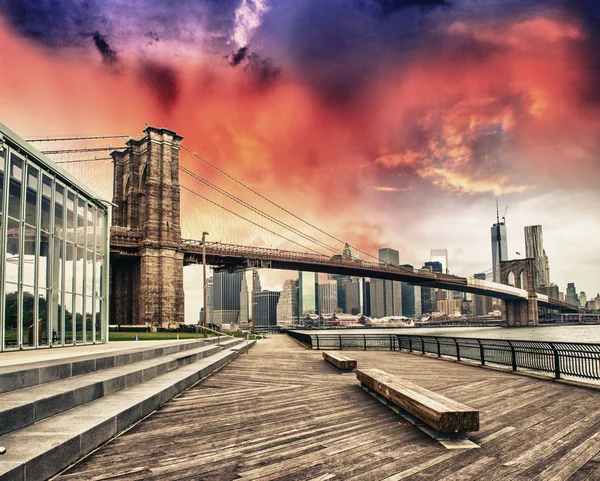 Brooklyn Bridge Park, New York. — Stockfoto