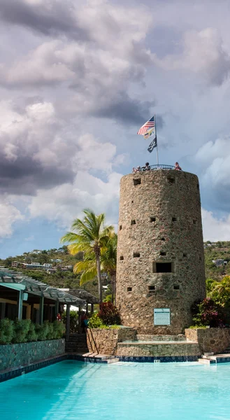 Toren van blackbeard kasteel in saint thomas, Amerikaanse Maagdeneilanden — Stockfoto