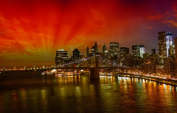 Ciudad de Nueva York - Manhattan skyline — Foto de Stock