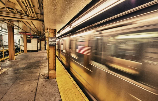 Subway train in New York City — Stock Photo, Image