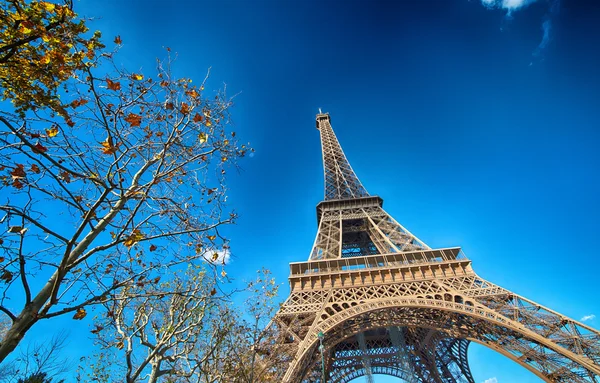 Fantastisk utsikt över Eiffeltornet i vintersäsongen, paris — Stockfoto