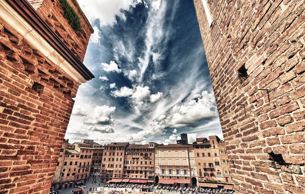 Piazza del Campo in siena — Stockfoto