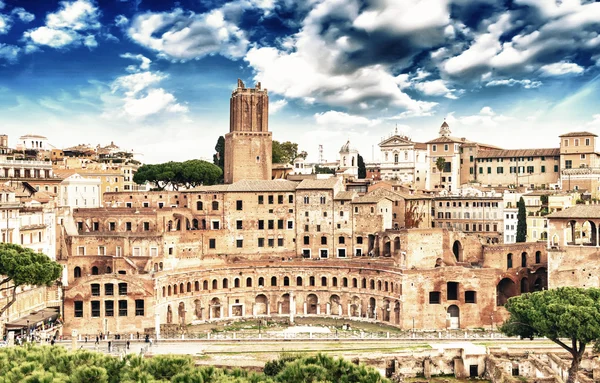 Ruins of Imperial Forum in Rome — Stock Photo, Image