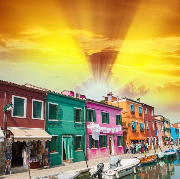 Burano, Benátky - Itálie — Stock fotografie