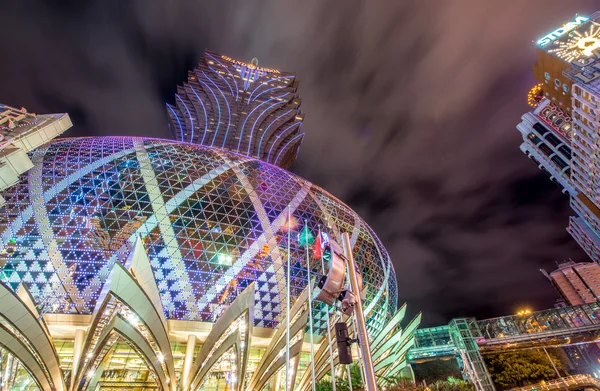 Gece ışıkları grand lisboa Casino — Stok fotoğraf