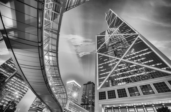 Hong Kong à noite. — Fotografia de Stock