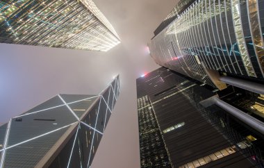 Merkezi Hong kong gökdelenler