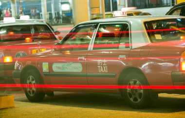 Kırmızı taksi hong Kong