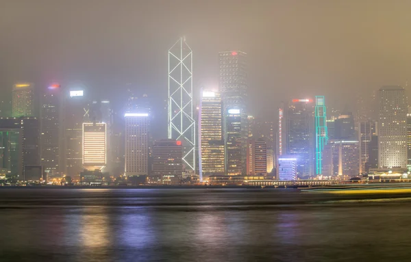 Hong kong noční Panorama — Stock fotografie