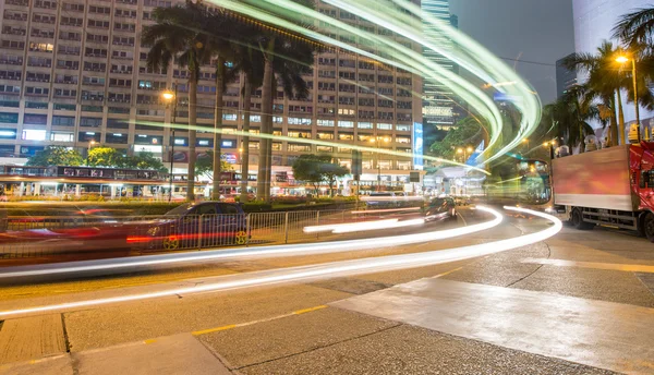 Red taxi cabs in Kowloon port. — Stock Photo, Image