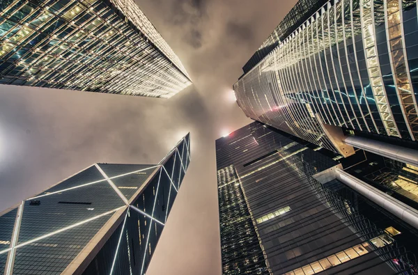 香港中央的摩天大楼 — 图库照片
