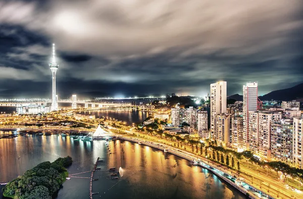 Cina vista aerea di edifici della città e torre — Foto Stock
