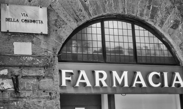 Panneau Farmacia en Italie . — Photo