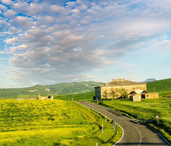 Toscana - landskap panorama — Stockfoto