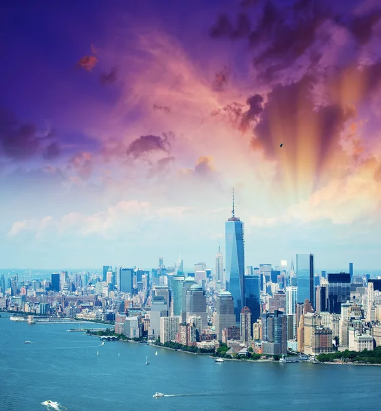 Skyline di Lower Manhattan — Foto Stock