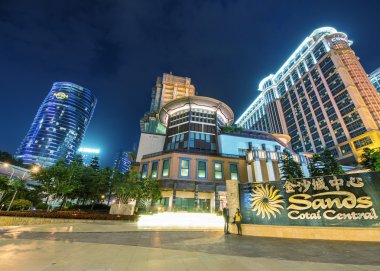 Macau strip casinolar ışık ile