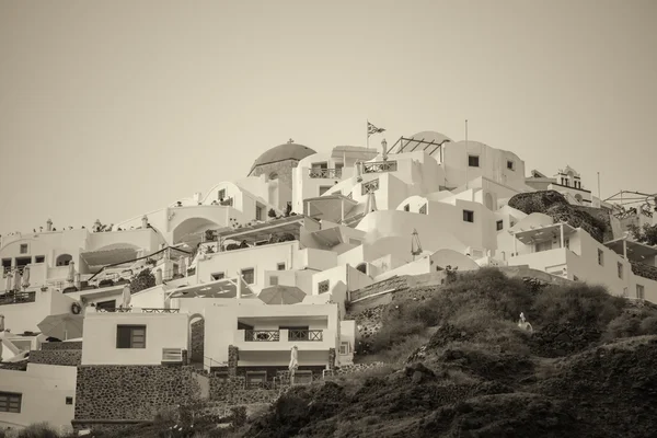 Oia hämärässä, Santorinin saari - Kreikka — kuvapankkivalokuva