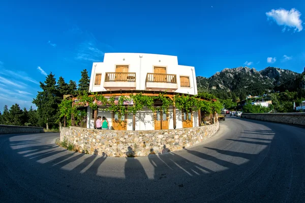 Vägen till zia på solnedgången, kos island — Stockfoto