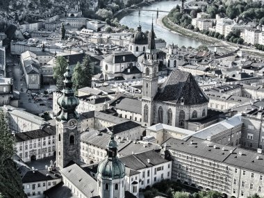 güzel cityscape Salzburg, Avusturya