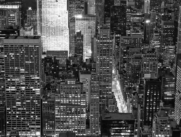 New York'ta gece görünümü — Stok fotoğraf