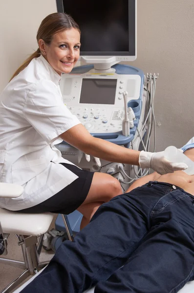 Abdomen echography ultrasound — Stock Photo, Image