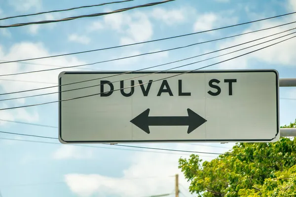 Cartel Duval Street Key West Florida — Foto de Stock