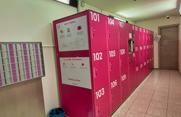 Florence Italie Septembre 2019 Intérieur Dépôt Bagages Près Gare Santa — Photo