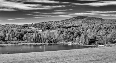 Gıdıklanan Göl yeşillik mevsiminde, New Hampshire - ABD