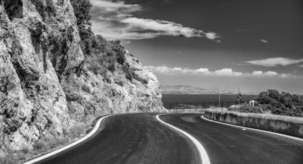 Cesta Amalfi Letní Sezóně Pobřeží Amalfi Itálie — Stock fotografie