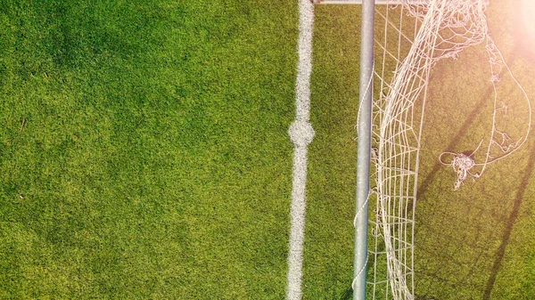 Scenisk Antenn Skott Fotbollsplan — Stockfoto