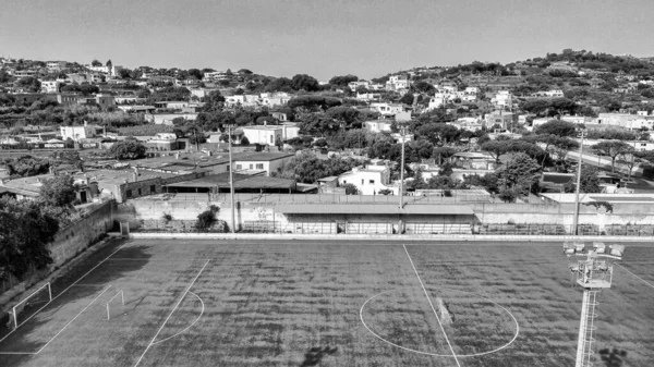 Scenic Aerial Shot Soccer Field — Stock Photo, Image
