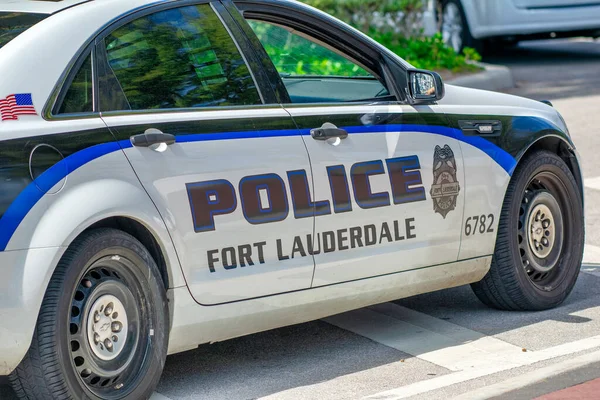 Fort Lauderdale February 29Th 2016 Fort Lauderdale Police Car Parked — 图库照片