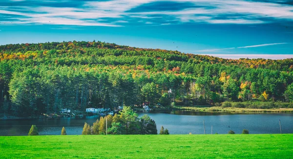 Ticklenaked Pond Foliage Season New Hampshire Usa — Stock fotografie