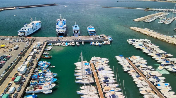 Talya Nın Yaz Mevsiminde Pozzuoli Limanının Muhteşem Hava Manzarası Drone — Stok fotoğraf