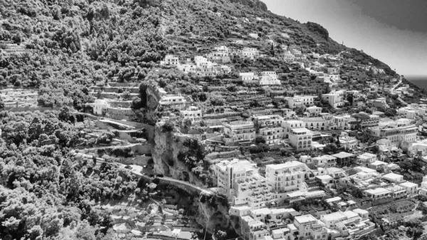 Increíble Vista Aérea Hermosa Costa Amalfi Temporada Verano Italia Punto — Foto de Stock