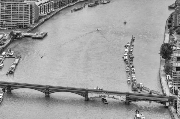 Londen Vanuit Lucht Gezien Vanuit Helikopter Theems Skyline Van Stad — Stockfoto