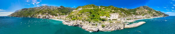 Maiori Minori Nin Yaz Mevsiminde Amalfi Sahili Boyunca Inanılmaz Hava — Stok fotoğraf