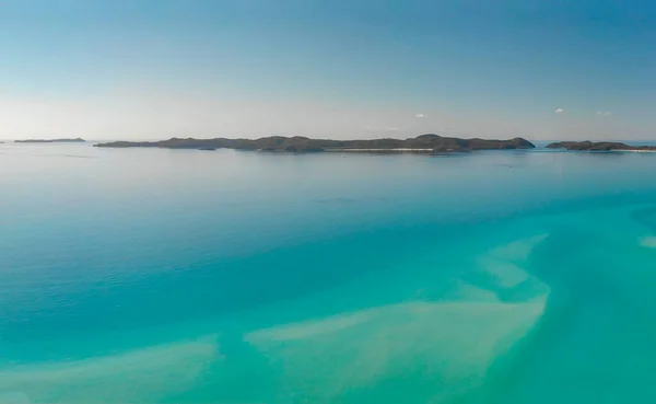 Whitehaven Beach Queensland Naplemente Légi Panorámát Drone Leendő — Stock Fotó