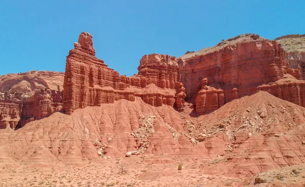 Increíble Vista Aérea Del Hermoso Cañón Rojo Las Montañas — Foto de Stock