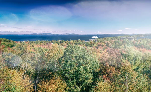 アカディア国立公園のパノラマビュー 紅葉シーズン メイン州 ニューイングランド — ストック写真