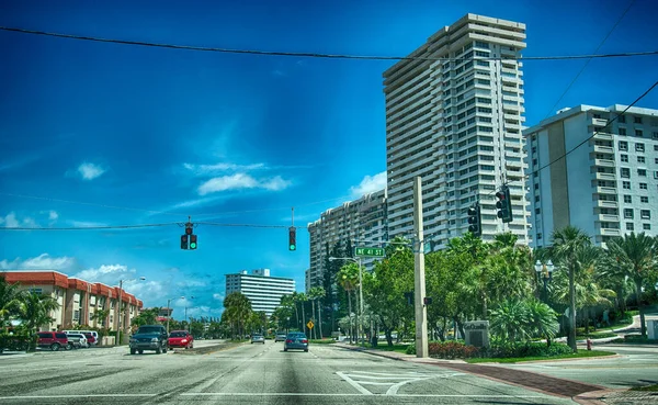 Miami Florida Prachtige Straatkleuren Architectuur Het Winterseizoen — Stockfoto