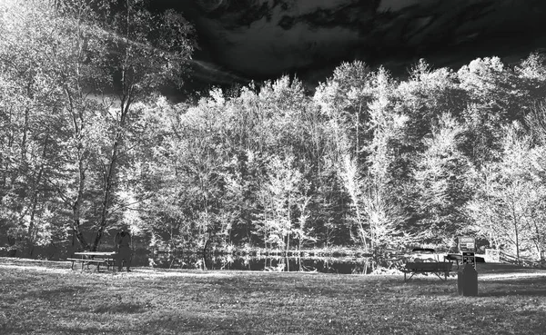 Verbazingwekkende Gebladerte Reflecties Een Meer Herfst New England Verenigde Staten — Stockfoto