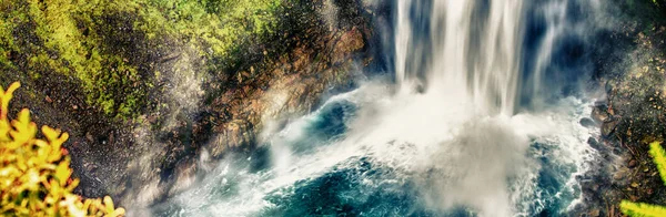 Aerial View Powerful Waterfalls — Stock Photo, Image