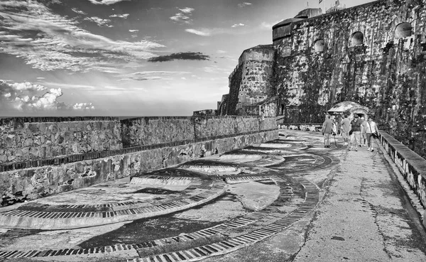 San Juan Puerto Rico Feb Turistas Longo Das Ruas Cidade — Fotografia de Stock