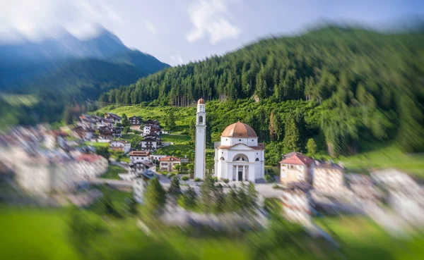 Aerial View Auronzo Italian Dolomites — Stock Photo, Image